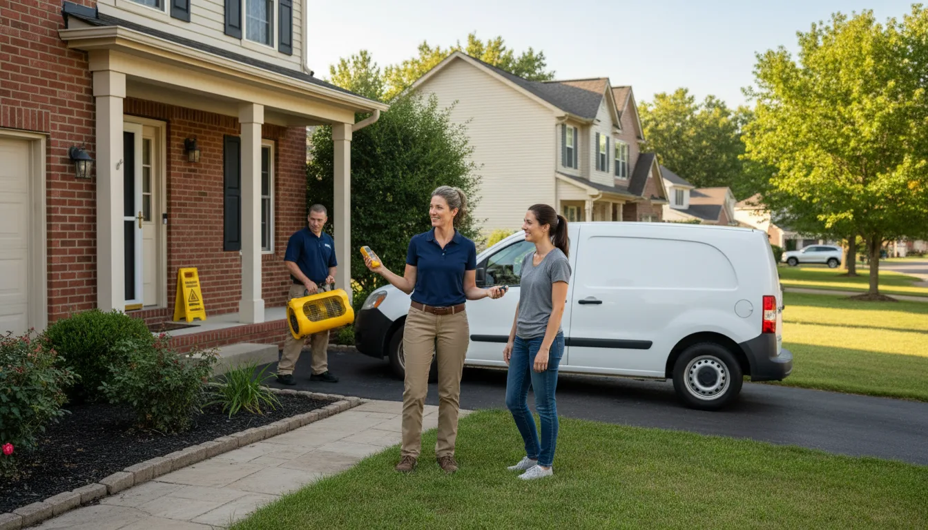 Residential water damage restoration in Strabane, PA